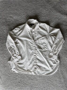 French Connection Relaxed White Button-Down Shirt